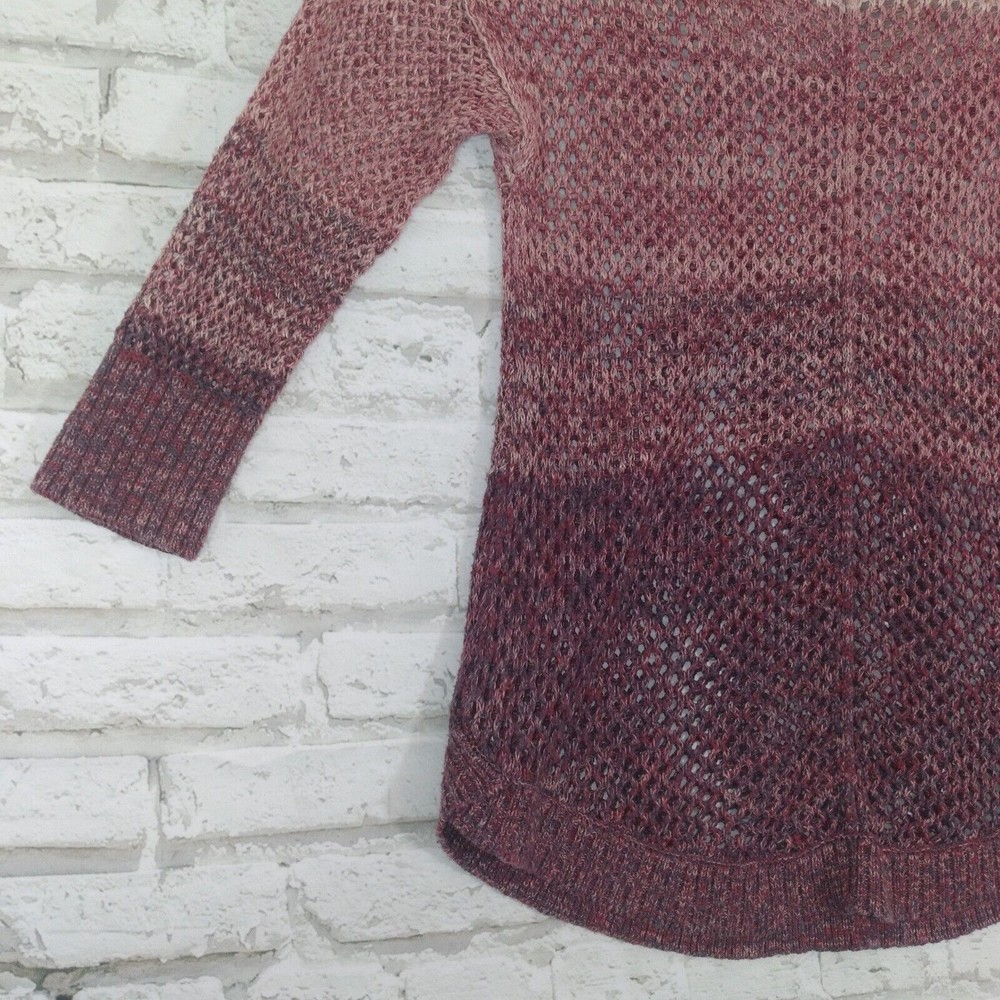 Maurices Womens Sweater Small Purple Open Knit Ombre Pullover - Picture 2 of 8